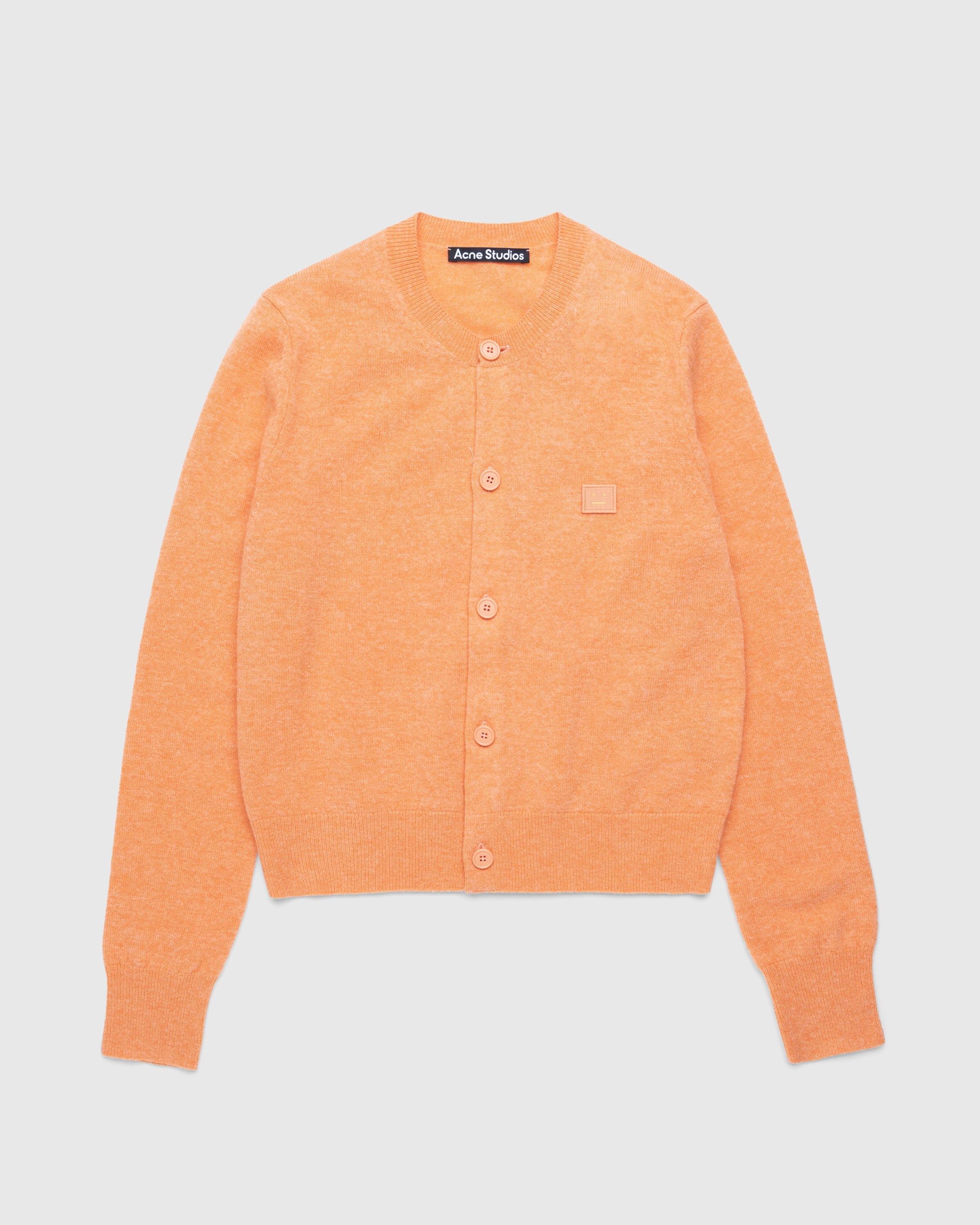 Acne Studios Crewneck Cardigan Mandarin Orange Melange